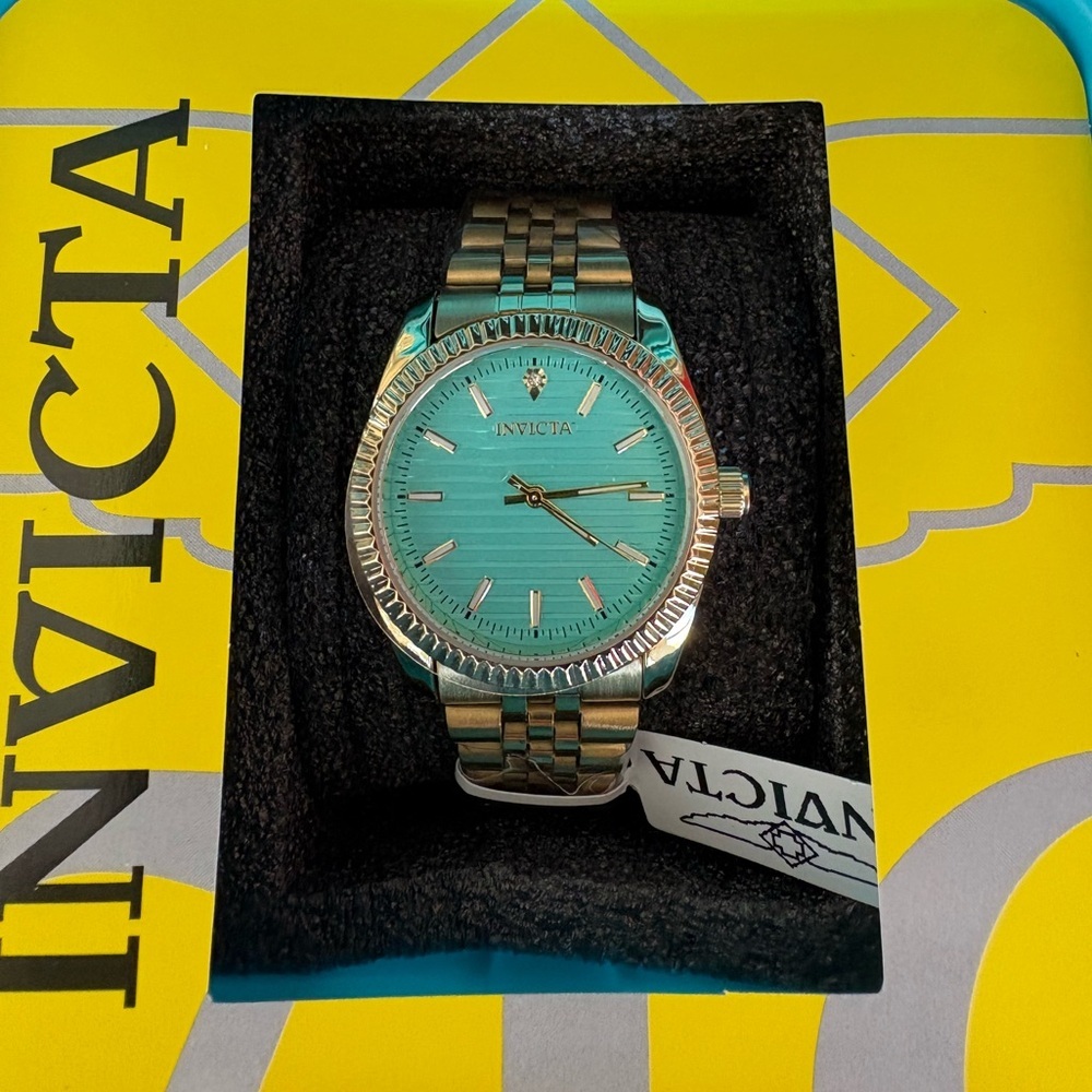 Invicta Celestial Men’s Watch 36mm Gold Blue face (69174) with hard case - Picture 3 of 4